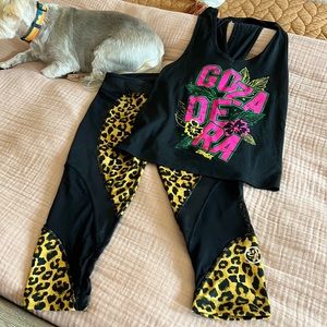 Zumba Tank and Matching Leopard Leggings